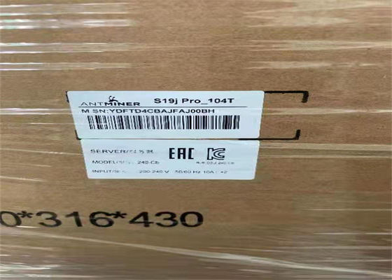 Ethernet asik Bitmain Antburuh tambang S19 Pro 3250W BTC Mesin Penambangan Bekas